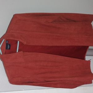 Orange/ red zip up, polyester jacket